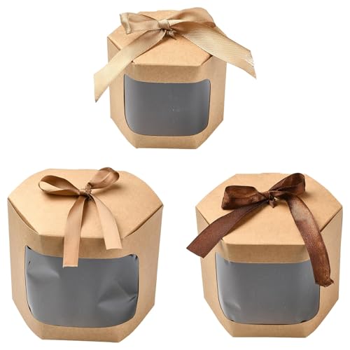 Boîtes hexagonales en carton rigide à fenêtre transparente pour protéger et valoriser vos gâteaux