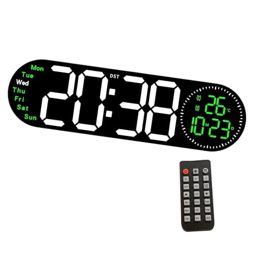 モダンな大型デジタル壁目覚まし時計リモコン付きカウントアップとカウントダウンタイマー LED ディスプレイ時間管理リビングルーム時計