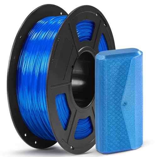 Image of ANYCUBIC TPU Filament 1.75mm, 95A Soft Flexible 3D Printer Filament, Dimensional Accuracy + /- 0.03mm, Print with Most FDM 3D Printers, 1KG Spool, Clear Blue