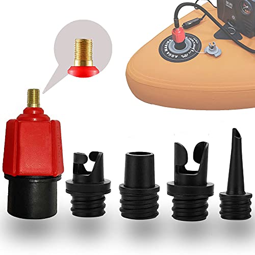 FIPASEN Paddle Board Pump Adapter, Compressor Air Valve Converter, Air Pump Adapter with 4 Air Valve...