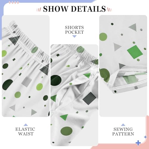 Pajama Pants Lounge Sleep PJ Bottoms Sleepwear Elastic Waist Drawstring S Green Polka Dot4