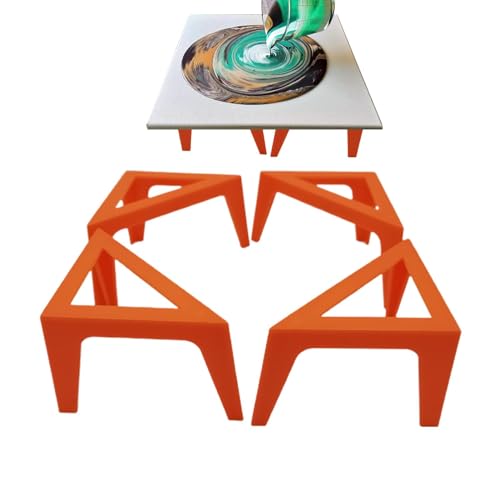 Teksome 4 Pieces Paint Stands - Canvas Stands for Painting, Canvas Paint Support Stands, Canvas Feet Risers for Fluid Acrylic Pouring Paint Supplies