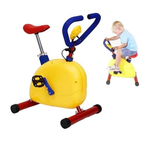 Equipo de ejercicio para niños con resistencia ajustable y altura del asiento, bicicleta de fitness para niños y niñas de 3 a 8 años