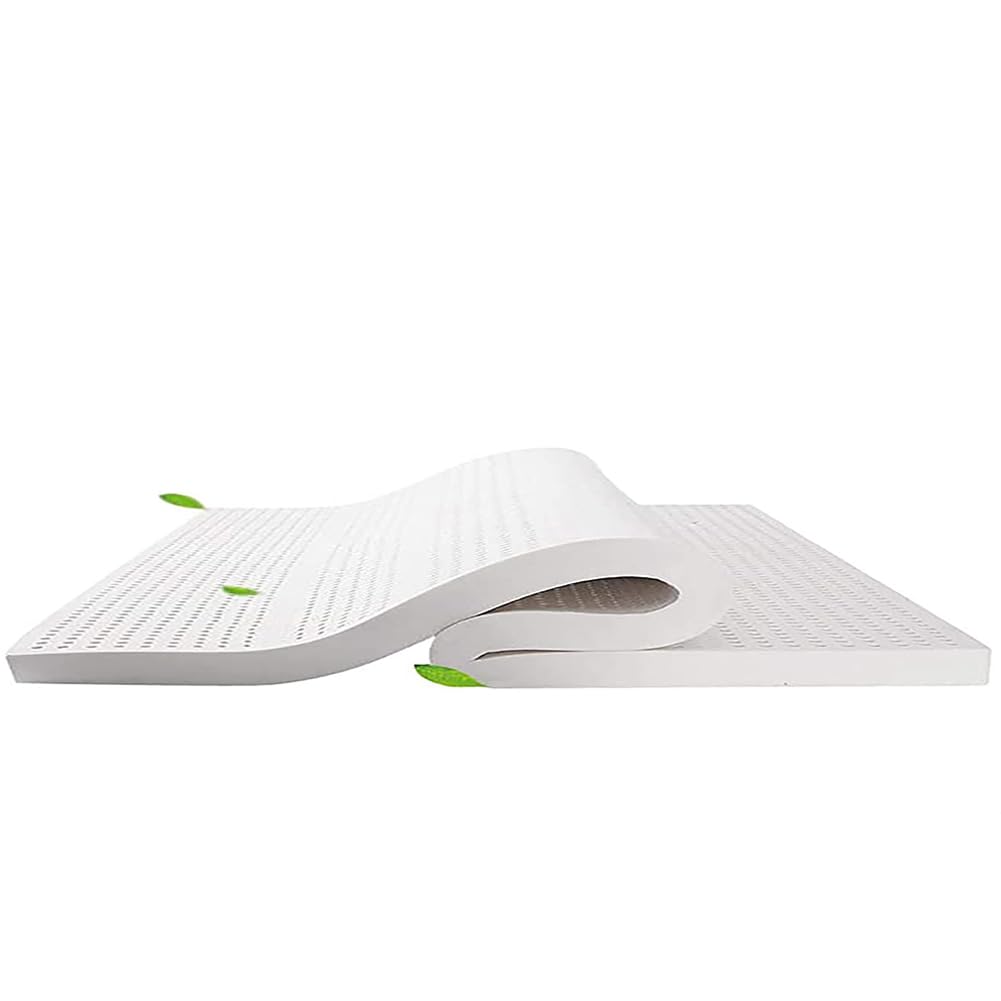Llchaensc Natural Latex Mattress Topper Luxurious Comfort | Soothing Pressure Point Relief | Support for Shoulders, Hips, Back, And Knees,3in,90x190cm(35x75in)