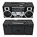 XUMIUZIY Portable Speaker FM AM SW Radio, Dual 5W Drivers USB Memory Card Playback Type C Charging, with Crystal Clear Sound Quality, for Garden Park Bathroom (Black)
