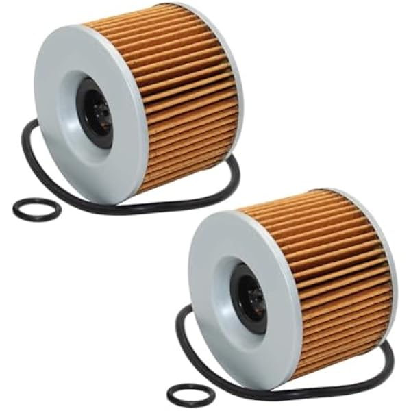 Filtr oleju motocyklowego pasuje do KZ1000P ZR7 750 ZG1200 GPZ900R EL250 ZZR250 EL252 ZZR1100 ZX11 ZG1000 KZ1000P GT550 ZRX1100 (Size : 2 Pcs)