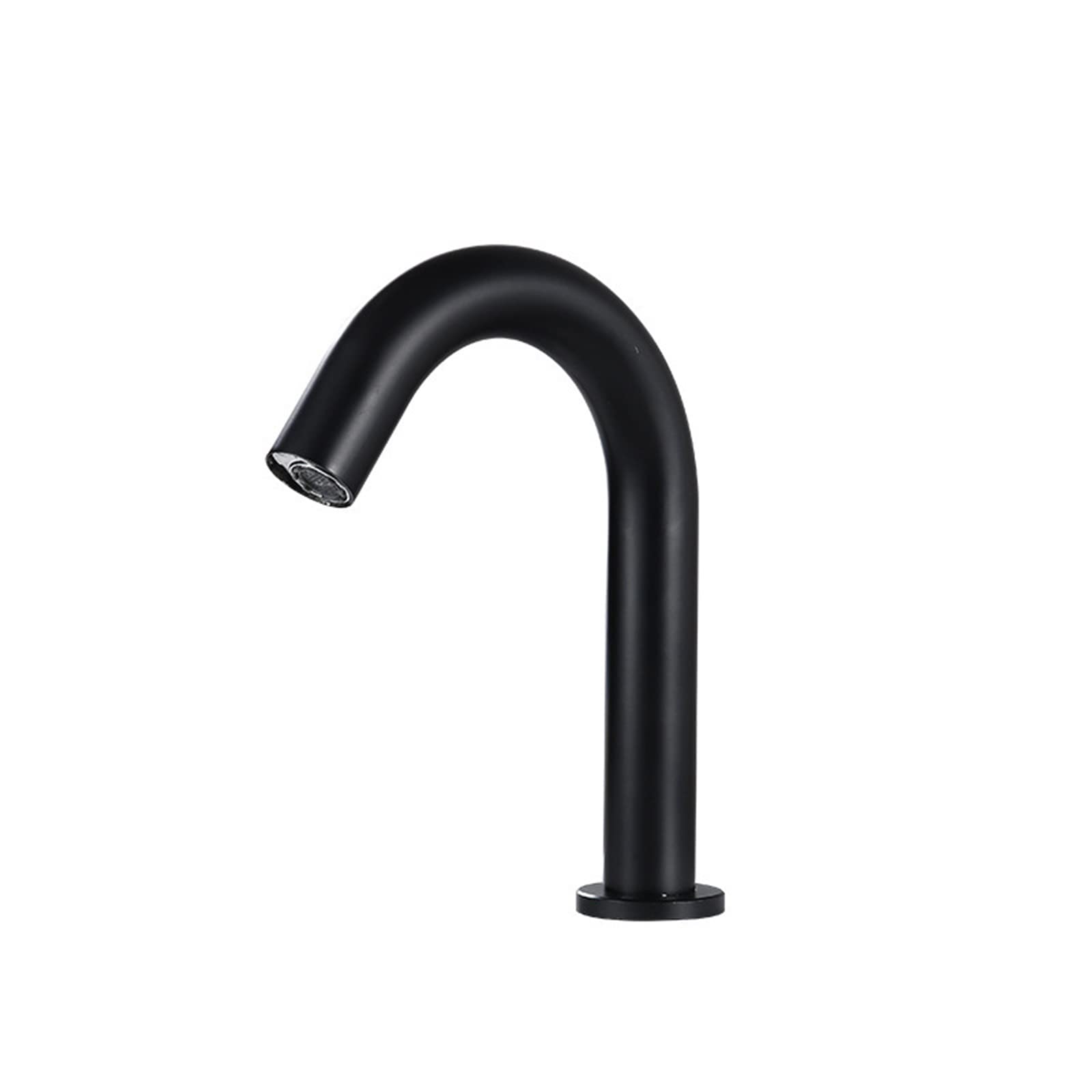Grifo con sensor automático negro para lavabo de baño moderno y familiar
