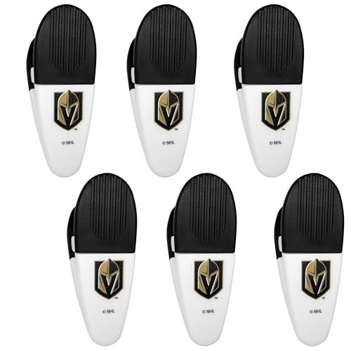 Siskiyou Sports NHL Vegas Golden Knights Chip Clip Magnets, 6pk White, One Size