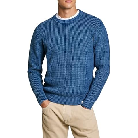 Pepe Jeans Men's Maddox Blue Knitwear Cover