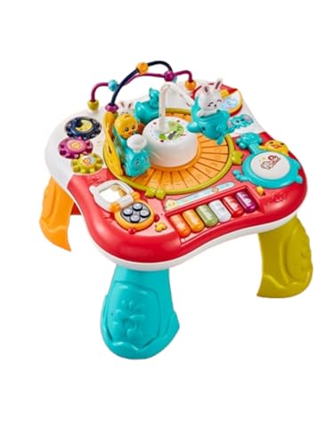 Ctkp 音楽おもちゃ 音楽学習テーブル 音楽 ピアノ 子供 ミュージカルテーブルおもちゃ 早期発達活動おもちゃ 早期教育活動おもちゃ ライト付きキッズ 多機能 感覚サウンドおもちゃ 指先訓練 楽器玩具 アクティビティテーブルのおもちゃ知育玩具 音楽 おも