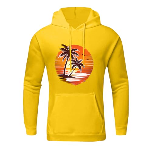Ymosrh Men's Sweatshirt Hoodies, Long Sleeve Casual Palm Tree Print Hoodie Pullover Sweatshirts with Pockets, S-2XL2