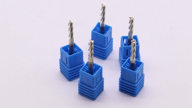 Image of 5Pcs 1 /8 inch 3 Flute Solid Carbide Square End Mill, ZrN Coated for Aluminum | 37 Helix, 1 /8 inch Cutting Dia, 1 /8 inch Shank Dia, 1 /2 inch Length of Cut, 1-1 /2 inch Overall Length, for Milling Aluminum and Copper