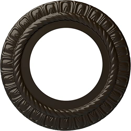 Image of Ekena Millwork CM10CLSHF 10-5 /8 inch x 5-3 /4 inch x 1 /2 inch Claremont Ceiling Medallion, Stone Hearth
