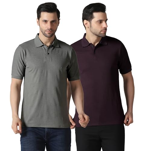Image of TAGDOMen's Polo T Shirt | Half Sleeve | Textured & Collar Polo T-Shirt for Men (2053)