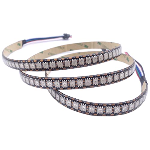 Image of DC 5V WS2813 Led Strip Light Dual Signal Individually Addressable 5m 30 LEDs WS2812B Updated Black White PCB (Black PCB IP65, 1M 144LED /M)