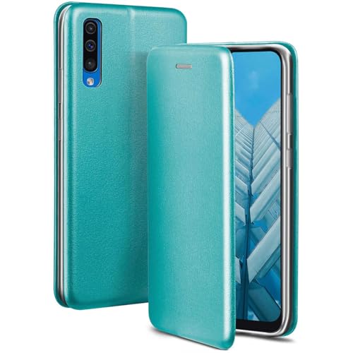 Custodia per Cellulare Compatibile con Samsung Galaxy A50 A30s per con Slot per schede a Portafoglio in Similpelle con Bumper silicone blu