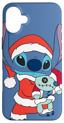 Disney Santa Stitch and Scrump Holiday Bígaro Blue Carcasa para iPhone 16 Plus