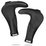 LYCAON Uchwyty rowerowe, antypoślizgowe, ergonomiczne uchwyty na kierownicę z żelową amortyzacją, uchwyty do roweru górskiego, roweru górskiego, BMX