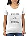 KaterLikoli Queen of The Couch T-shirt pour femme - Blanc - 2 mois