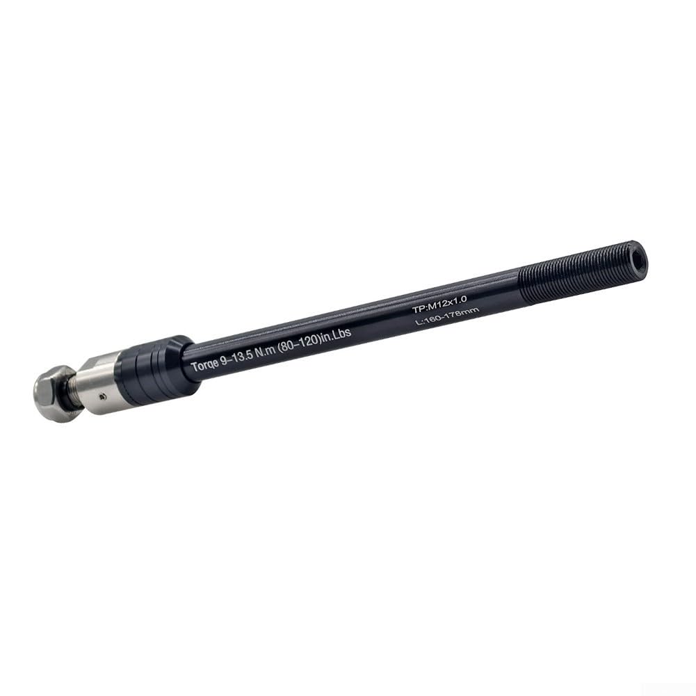 Axe Traversant M12x1.0 Pour Remorque Vélo – Réglable 160-178 Mm, Alu/acier, Compatible Standard