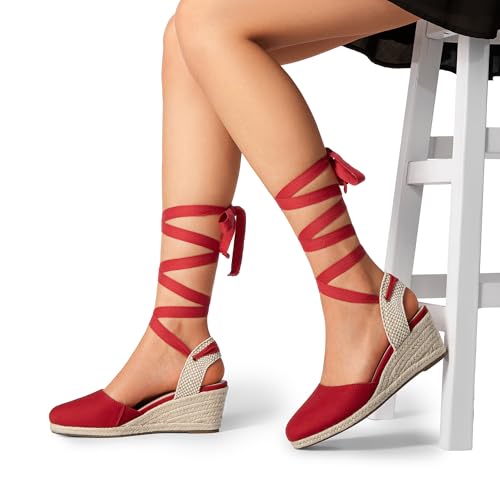 Image of DREAM PAIRS Espadrille Platform Wedge Sandals