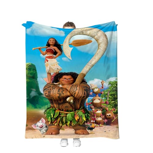 Cartoon Supey Soft and Warm Blanket Specially Designed for Children.It Measures 55 inches by 40 inches.It is Suitable for Placing on Sofas and Chairs and can be Used in The Living Room (Moana)