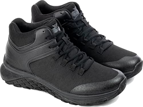 Thorogood T800 Mid-Height Composite Toe Work Shoes for Men and Women - Durable Non-Metallic Black Knit Upper with EVA Midsole and Slip-Resistant Rubber Outsole; EH Rated