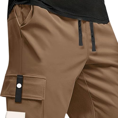 Shorts cargo deportivos para hombre con cintura ajustable y múltiples bolsillos miniatura 4