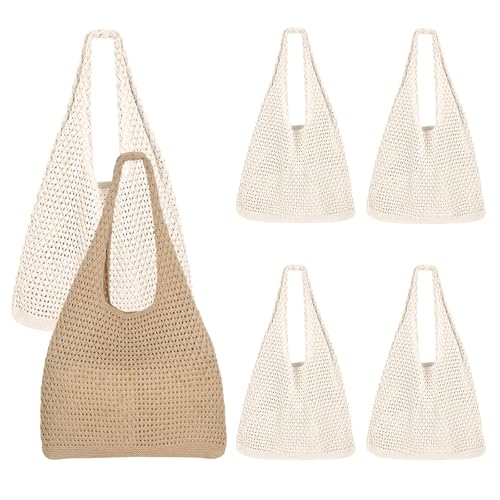 JarThenaAMCS 6 Pcs Bolsas Tote de Crochet para damas de honor miniatura 1