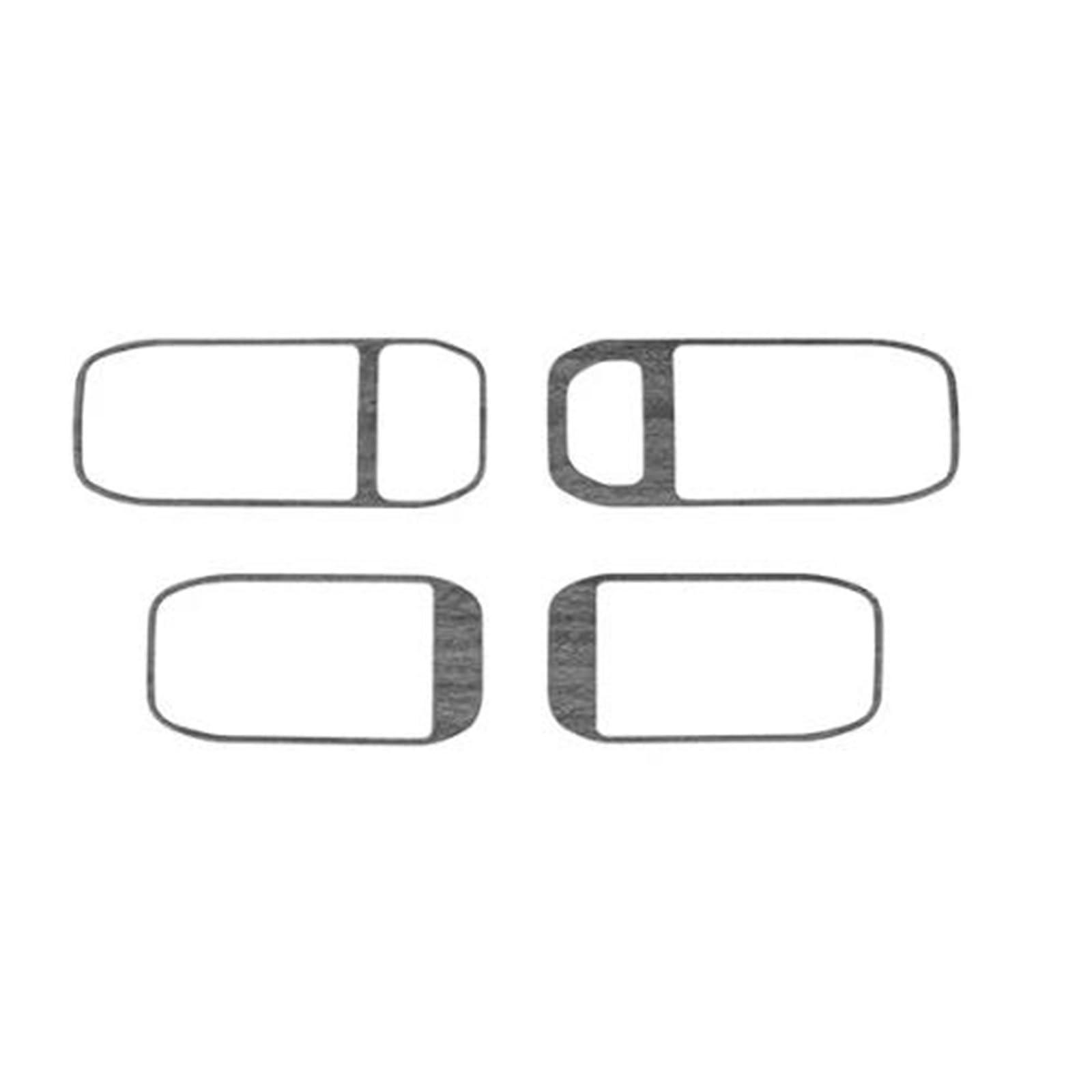 PYPFQUMQGR for Kia EV4 2025 2026 Carbon Fiber Inner Door Handle Frame Bowl Cover Trim LHD(LHD for Wood)