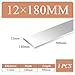 6061 Aluminum Flat Bar - 12-15mm Thick, 500mm Length - Customizable for Industrial & DIY Projects(12x180mm)