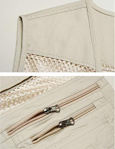 Locachy Men's Summer Outdoor Work Safari Hiking Travel Photo Fishing Vest with Pockets3