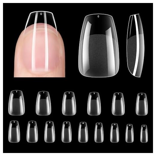 ZIFUTON 450 Piezas Uñas Postizas Cortas Bailarina-15 Tamaños Soft Gel Tips Uñas Transparentes Puntas de Uñas con Caja,Uñas de Gel Tips Cobertura Total Para Salones de Uñas y Manicuras DIY-Short Coffin