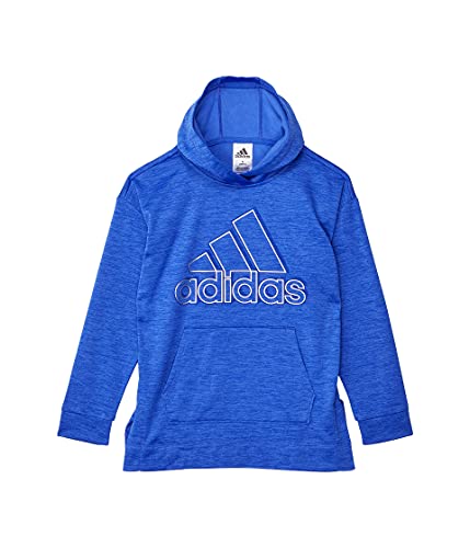 adidas Girls' Badge of Sport Mélange Fleece Pullover Hoodie