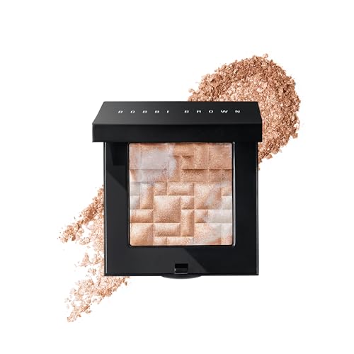 Bobbi Brown Highlighting Powder | Pearl-Infused Highlighter Makeup for Luminous Cheeks and Eyes with Gel-Powder Hybrid Technology | Natural Glow Radiance Booster, Peach Glow, 0.28 Ounce