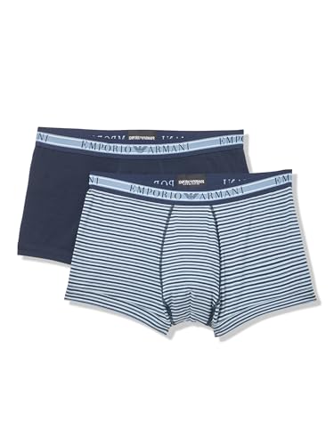Emporio Armani Men's Yarn Dyed Stripes 2-Pack Trunk