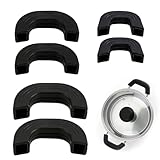 Kaiyzo 3 Coppie di Maniglie in Silicone, Resistenti al Calore, per Padelle, Wok, Teglie, Protezione Mani, 3 Misure, Nero