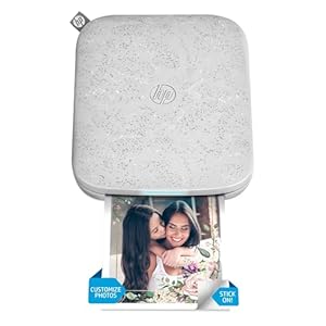 HP Sprocket 3x4" Sofortbilddrucker für Smartphones- Tragbarer, kabelloser Farbdrucker - Zink-Fotopapier mit Kleberückseite - Drucke von kompatiblen iOS- & Android-Geräten per Bluetooth mit Kreativ-App
