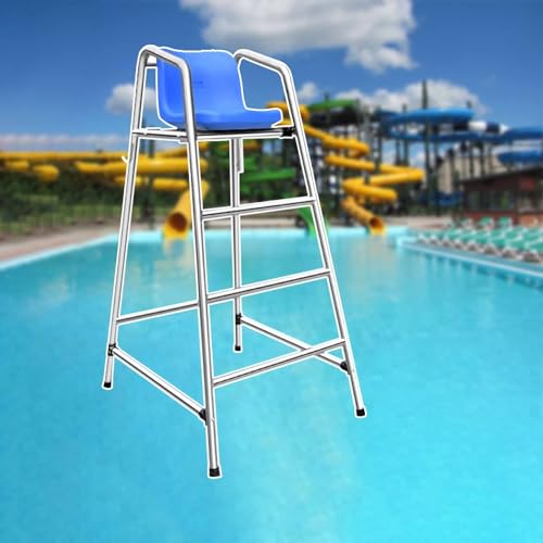 Silla de Rescatista para Piscina Acero Inoxidable 150cm miniatura 1
