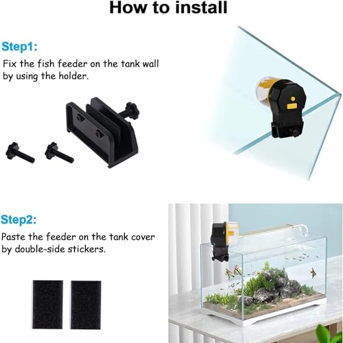 Image of VAYINATO Aquarium Fish Tank Automatic Plastic Fish Food Feeder with Free 2 Dispenser 50G /100G | Random Colour (Pack of 1) by Petzlifeworld