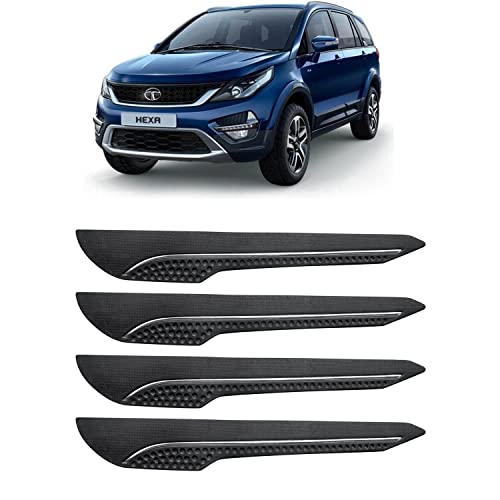 Image of AOSIS-Car Bumper Protector /Bumper Guard for Tata Hexa with Single Chrome Stripe (4-Pcs)