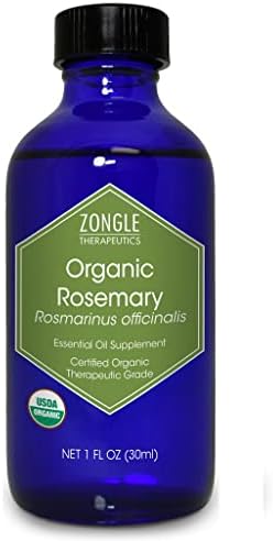 Zongle USDA Certified Organic Essential Oil, Safe to Ingest, 1 OZ (Rosemary)