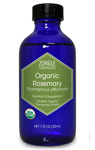 Zongle Usda Certified Organic Essential Oil, Safe To Ingest, 1 Oz (Rosemary) #TOP2