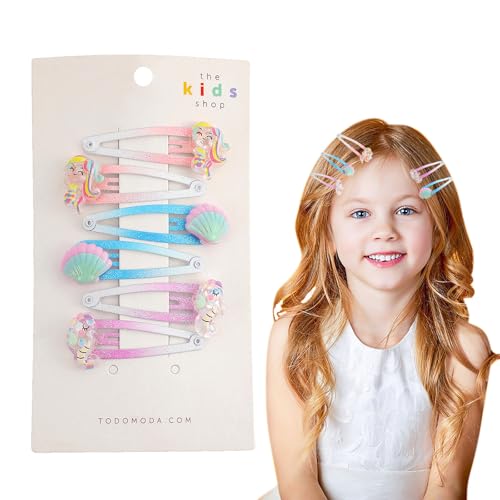 Caelura 6 Stück Haarspangen Mädchen Glitzer Meerjungfrau-Haarschmuck Kinder Haarklammern Mädchen Haarspangen Kinder Set Haarclips Haarspange Glitzer