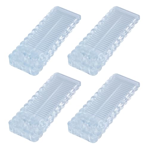 Alyvisun Cale Porte Sol Caoutchouc, 4 Pièces Antidérapante Bloc Arrêts de Portes Durables Butee de Portail Bloque Butoir de Porte Empilables pour Tous Types...