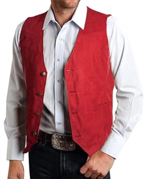 red leather vest mens