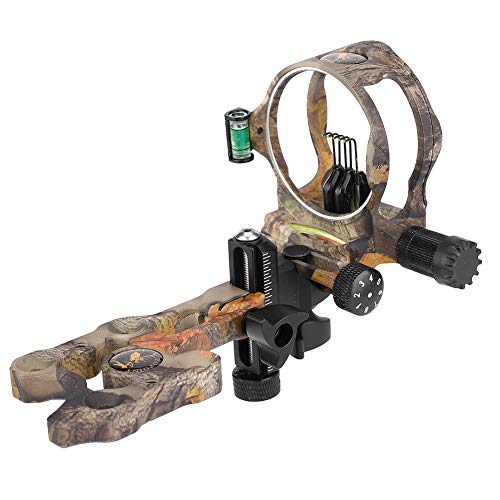 Mira composta de arco de tiro Arco composto de mira com luz de brilho ajustável Conjunto de mira de