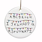 Christmas Ornaments 2022, Stranger Inspired Things Christmas Ornaments 2022, Double-Side Printed Hellfire Club Christmas Ornament Gifts for Kids Fans, Cute Xmas Tree Decorations for Boys Girls