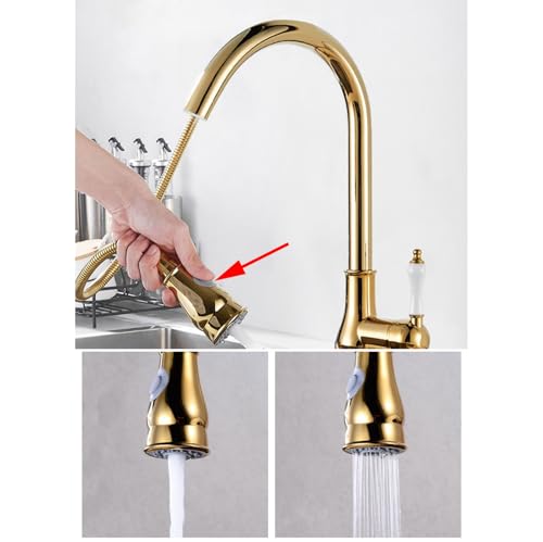 Mitigeur d'évier à douchette extractible et bec pivotant pour cuisine - 3