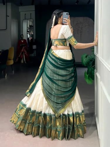 Image of Unstiched South Indian Lehenga Choli For Women For Fastive Wear